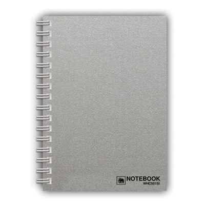 ELEPHANT สมุดโน้ตสันลวด A5 70แกรม รุ่น WHC-502 สีเงิน (150แผ่น)