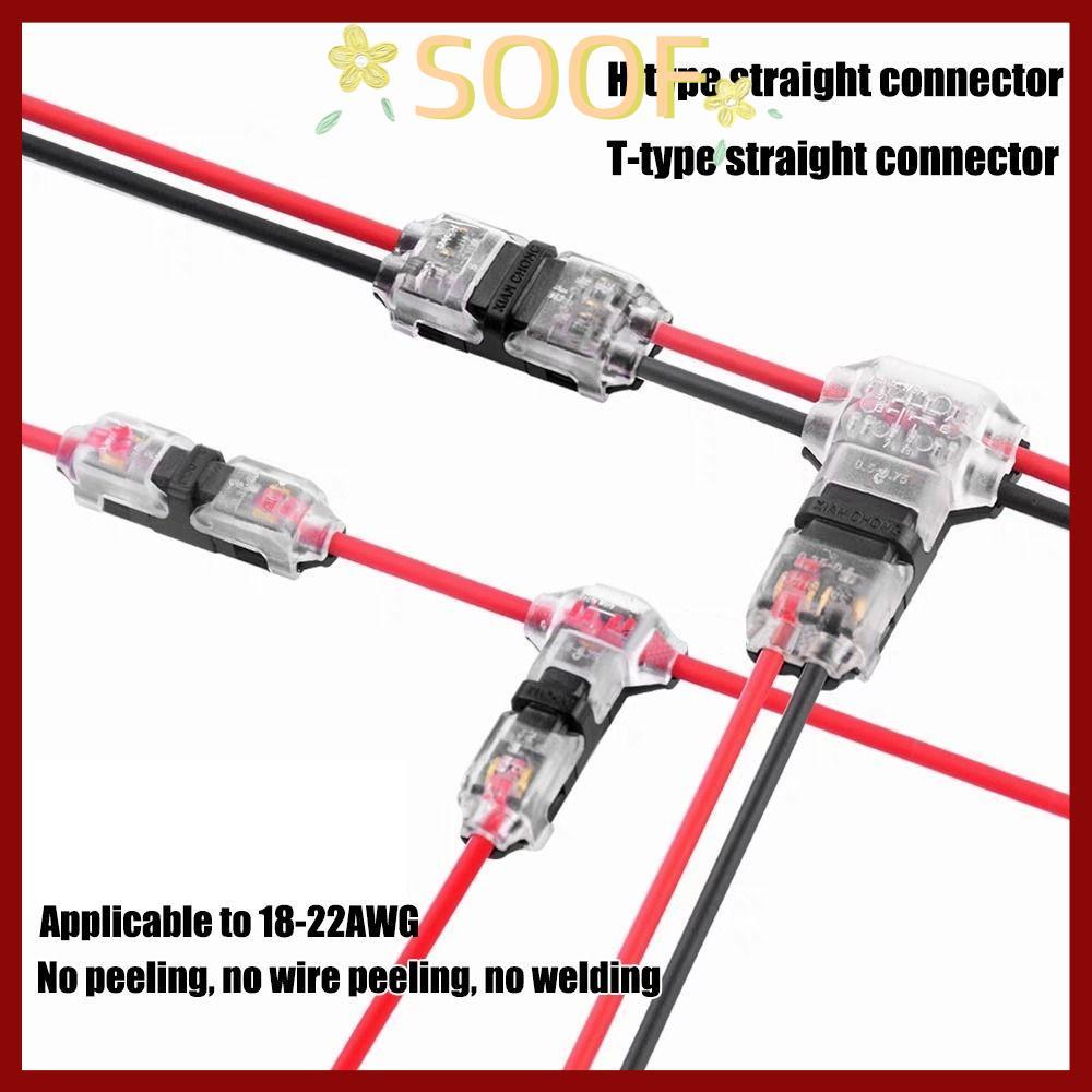 จัดส่งจากประเทศไทยSOOF 1 ชิ้น Pluggable Wire Connector, สําหรับสายไฟตัวเชื่อมต่อรถยนต์สายไฟ Crimp, ก