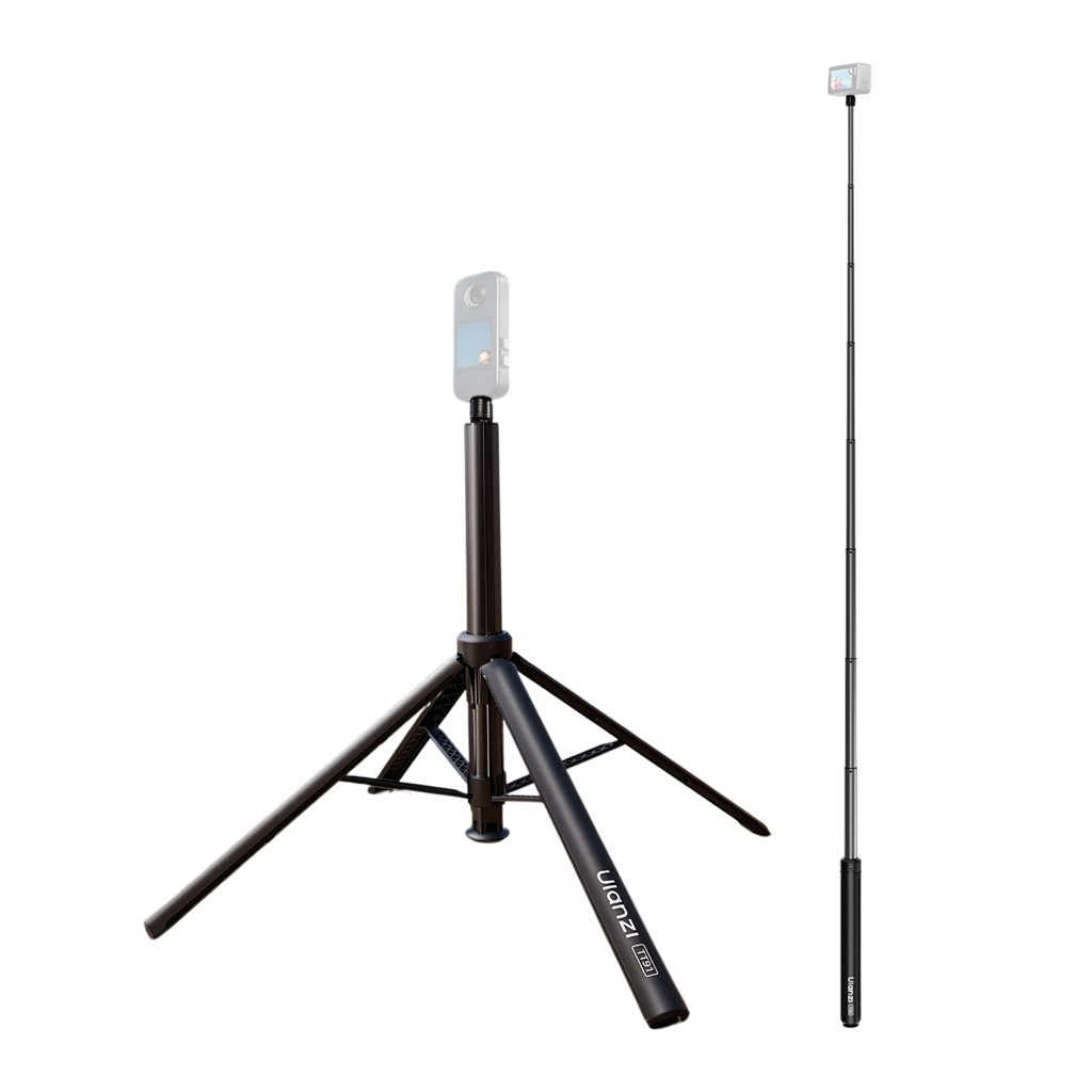 Ulanzi ไม้เซลฟี่ ขาตั้งกล้อง TT91 กางอัตโนมัติ ยืดสูง 1.66 ม. รองรับกล้อง Action กล้อง 360