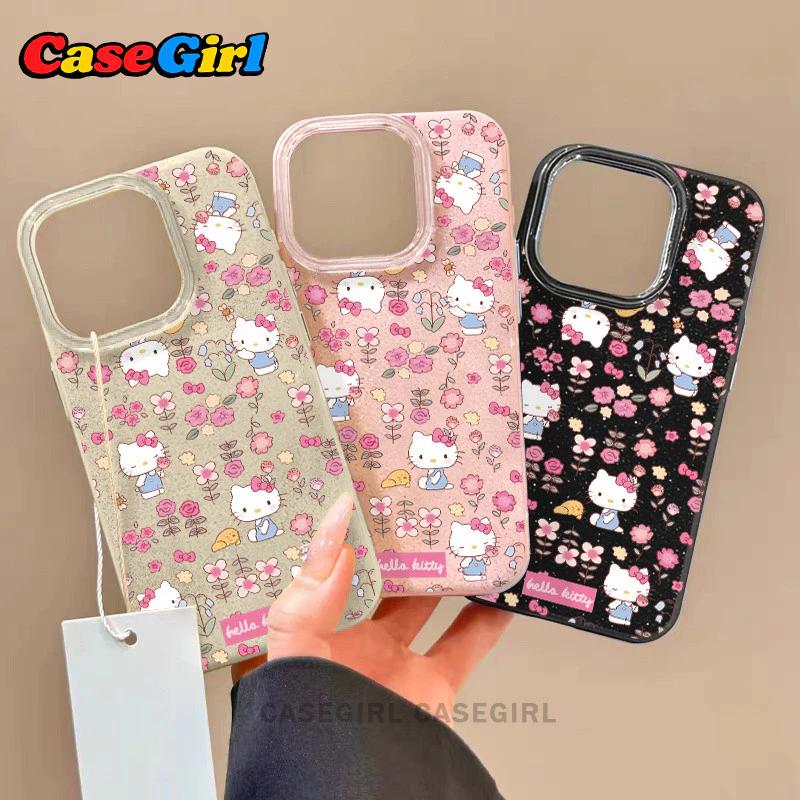 [✅แนะนำ] OPPO Reno 15F 5F 13F 12F 15 13 14 8T 15 13 14 12 11 5 10 12 5 5z 6 14F Pro เคส Hello Kitty ลายดอกไม้คุณภาพสูง