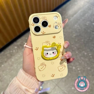 Kitty Cat แหวนผู้ถือเคสโทรศัพท์สําหรับ OPPO ค้นหา X9 Ultra X9S X8S + X8 Pro X7 F31 F29 F21 F21S Pro Plus 5G ฝาครอบการ์ตูนน่ารัก Lateral Love Heart Soft Casing