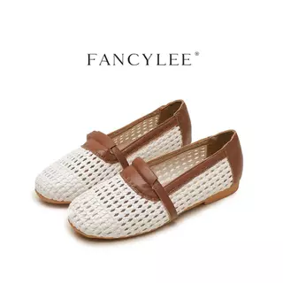 【ส่งจากไทย】Fancylee รองเท้าโลฟเฟอร์ส้นแบนสำหรับผู้หญิง แบบตาข่ายระบายอากาศ เหมาะสำหรับวันพักผ่อนชายหาด