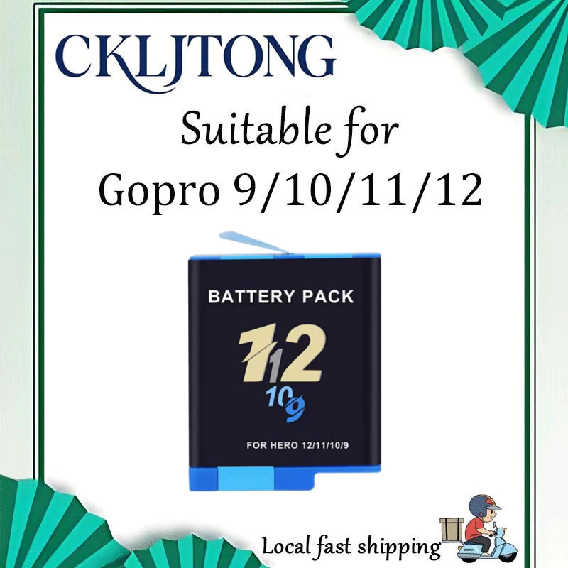 เหมาะสําหรับ GoPro Hero12/11/10/9 แบตเตอรี่กล้องกีฬา 3.85V 1800mAh (CKLJTONG OEM电池)