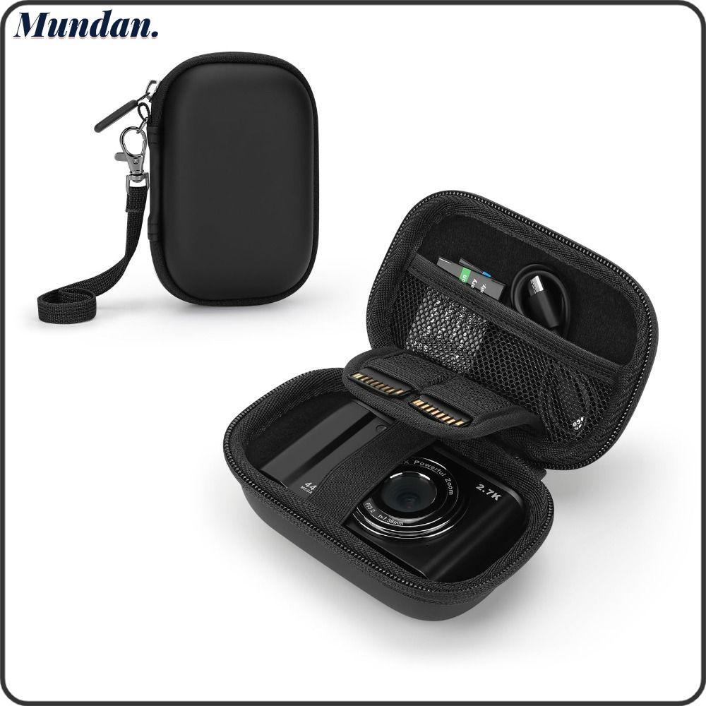 MUNDAN กระเป๋าเดินทาง,กันกระแทก Plush Padding กล้อง,แบบพกพา EVA Shell Anti-fall น่ารัก SD Card Stora