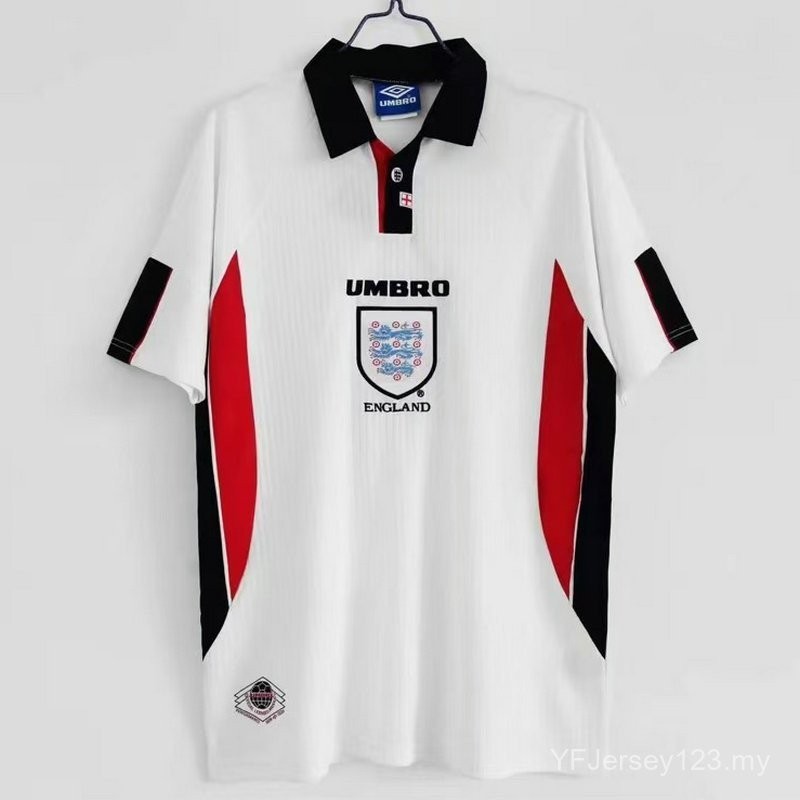1998 World Cup England Home Soccer Jersey BECKHAM Top Quality Football Jersey Custom T-Shirt