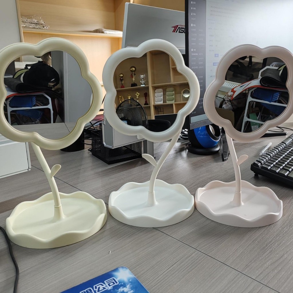 กระจกตกแต่งโต๊ะกระจกแต่งหน้าดอกไม้น่ารัก ✨california223.th✨