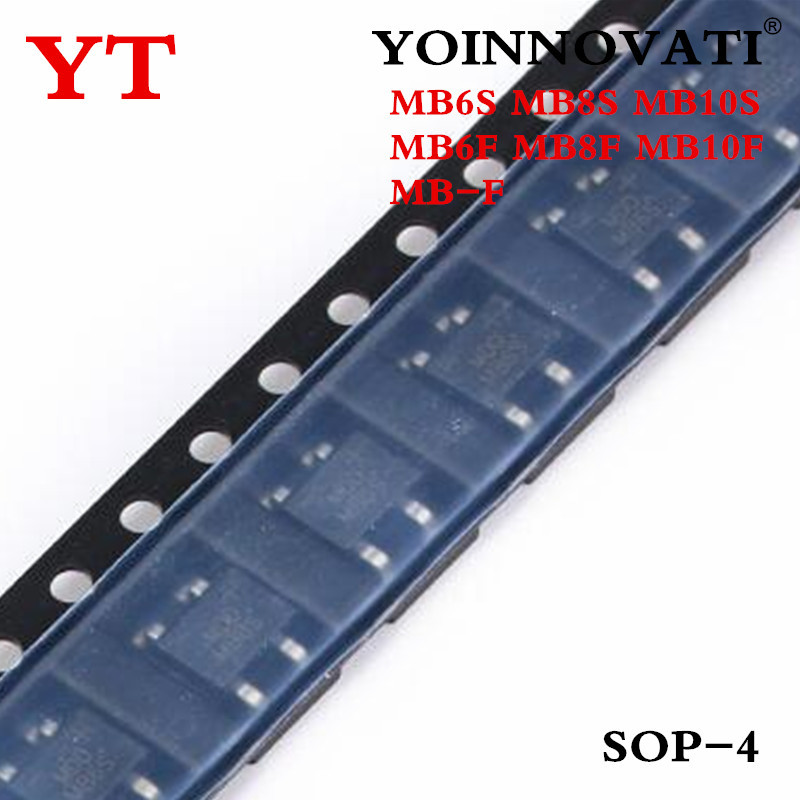 20 ชิ้น/แบทช์ MB6S MB8S MB10S MB6F MB8F MB10F MB-F SOP4