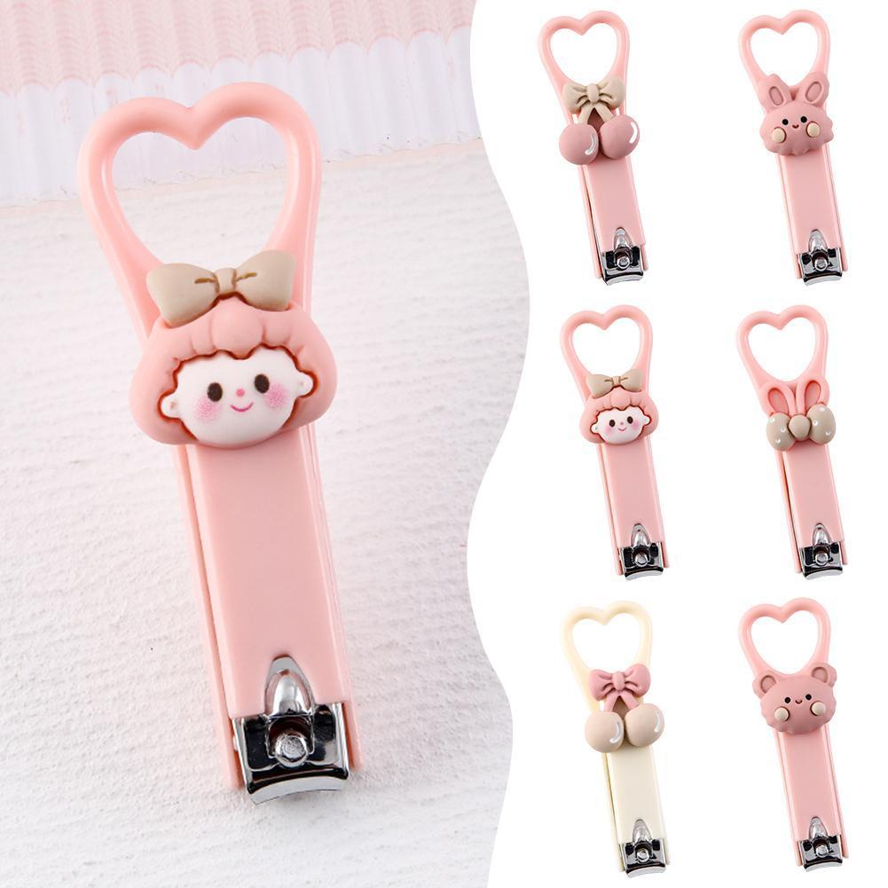 น่ารักการ์ตูนพวงกุญแจเล็บ Clipper Cutterfor 3d สแตนเลสทนทานชุดแต่งเล็บสําหรับเด็ก M8i6