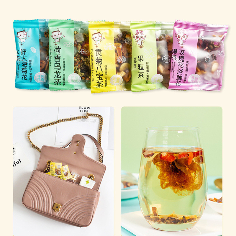 ผงใหม่花茶รถ立小包装菊八宝茶玫瑰洛神花果茶合花茶茶散装 重瓣จํานวนมากชาหอมแพคเกจขนาดเล็กอิสระ Gongju Babao Tea Rose renhuangou