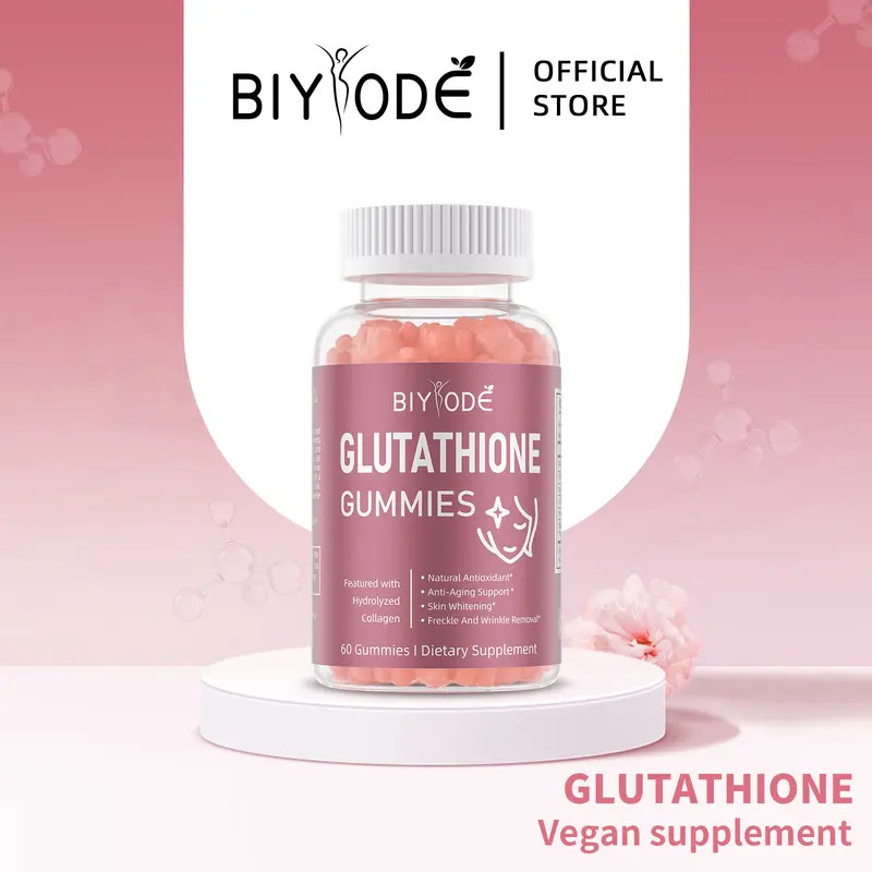 24H BIYODE Glutathione Collagen Gummies Whitening Anti-Aging Skin Gummies VitaminC อาหารเสริมความงาม