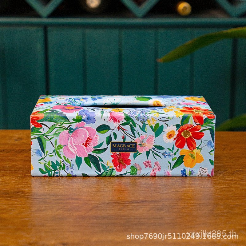 Vitality ใช้ทุกวันกล่องกระดาษทิชชูกล่องเก็บกระดาษทิชชู Full Court สีเขียวยาวสไตล์ภาษาฝรั่งเศสคํา 2 H