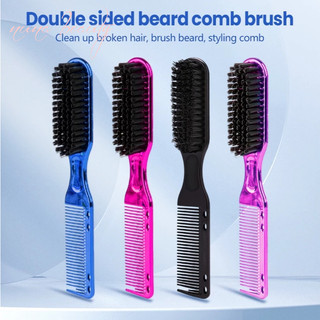 Barber Hair Comb Brush Beard Styling Brush Cut Hair Cleaning Brush Double-sided Comb Hair Styling
