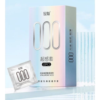 【40ชิ้น/กล่อง】 แบรนด์ยูมิ000 ถุงยางบางกว่า0.01 90% ถุงยางอนามัย บางที่สุด