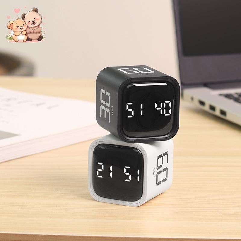 หมุน Pomodoro Timer Flip Gravity Sensor Cube Timer นับถอยหลังเรียนรู้ Fitness Timer Reminder