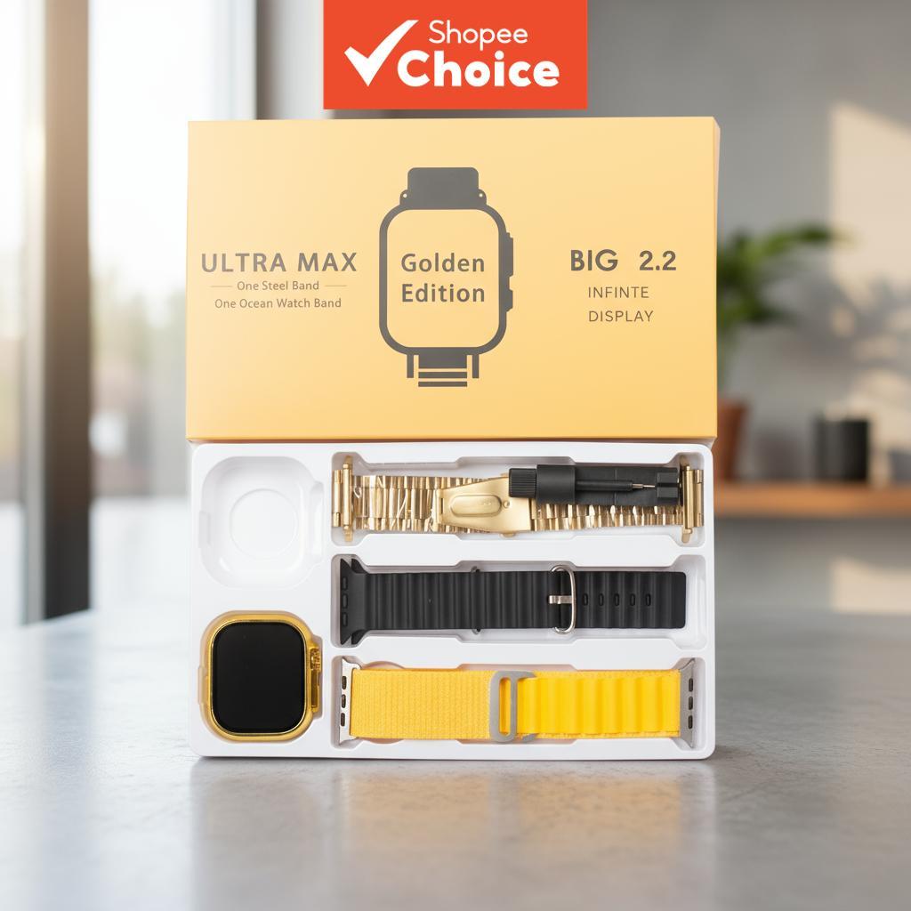 2024 G9 Ultra Pro Gold สมาร์ทวอทช์พร้อม NFC ไร้สายบลูทูธคอลสําหรับผู้ชายผู้หญิงกีฬาซีรีส์เทียบกับ HK