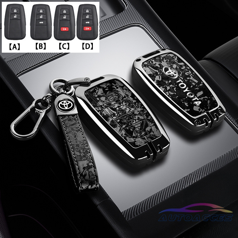 สังกะสีอัลลอยด์รีโมทกุญแจรถ Keybox สําหรับ Toyota Camry Altis GR CHR Corolla Cross 2025 Rav4 2020 Key Fob Protector พวงกุญแจอุปกรณ์เสริม