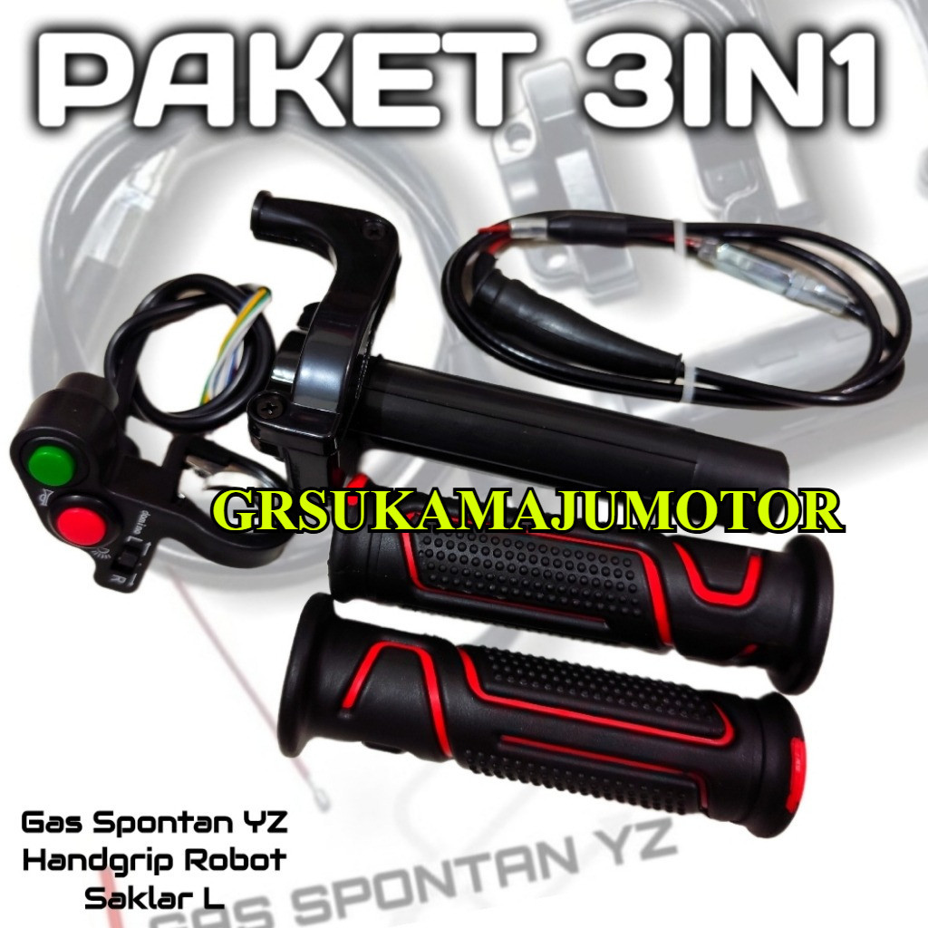 CR 3in1 แพคเกจแก๊ส Spontan Yz Thailand 100 ซม. + สวิตช์ L + ด้ามจับ Erstazel / Robot Universal รถจัก