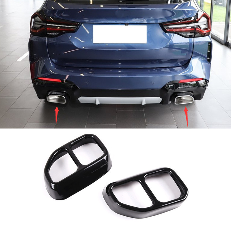 สแตนเลสรถหางคอท่อไอเสียท่อไอเสียสําหรับ BMW X3 G01 X4 G02 2022 อุปกรณ์เสริมภายนอกอัตโนมัติ