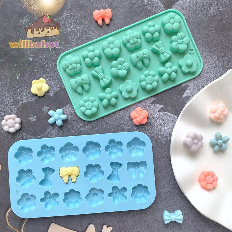 [Willbehot-t] แม่พิมพ์ซิลิโคน 1 ชิ้น พลิกเค้ก เบเกอรี่ ตกแต่งเค้ก ช็อคโกแลต DIY สบู่ หยด [ใหม่]