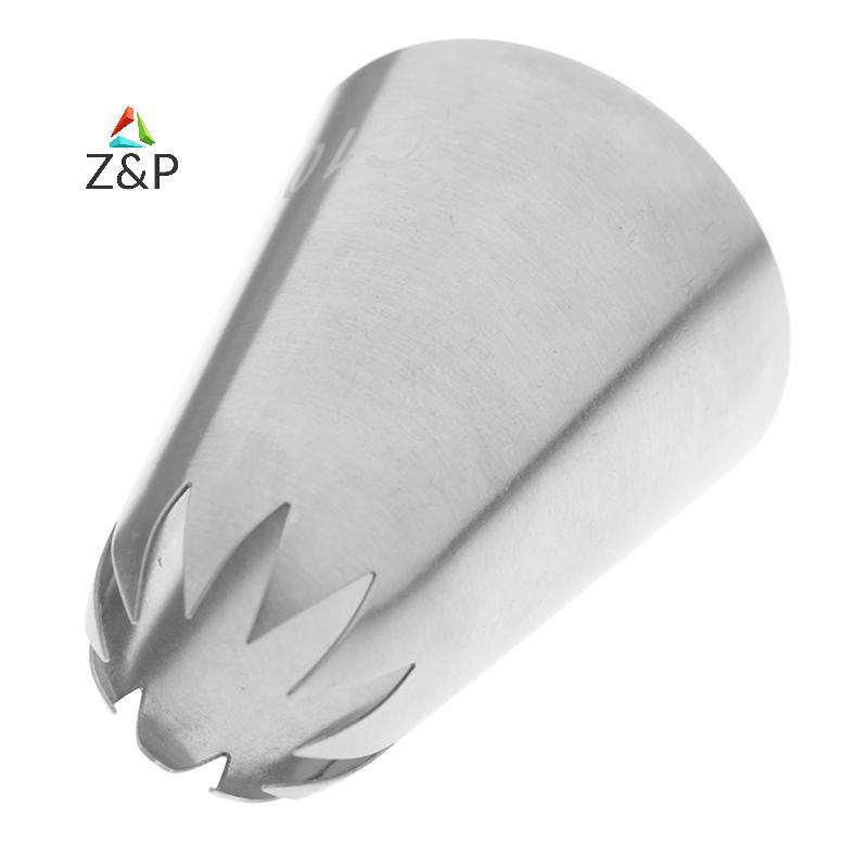 Z&พี #C10 ขนาดใหญ่ท่อหัวฉีดเค้กครีมตกแต่งเคล็ดลับไอซิ่ง10ฟันปิดดาวปลาค็อด