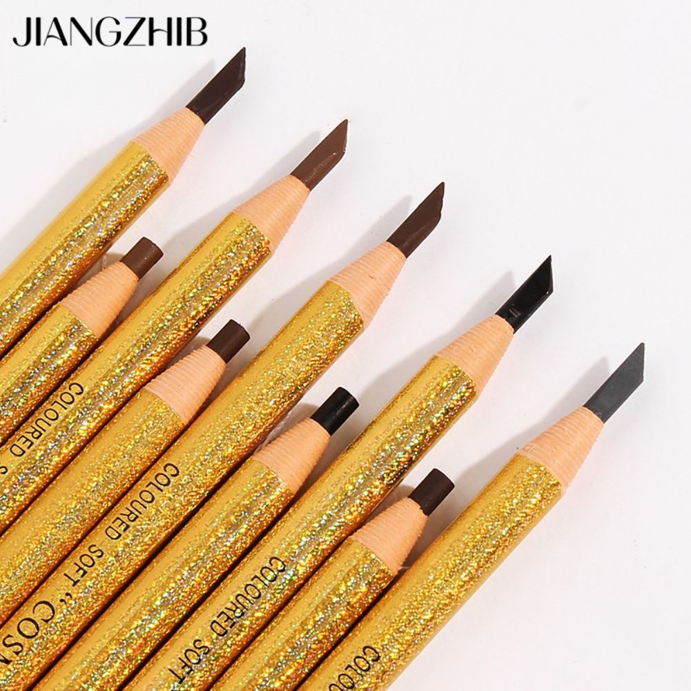 JIANGZHIB กันน้ําเลเซอร์ดึงดินสอเขียนคิ้วดินสอเขียนคิ้วหญิงกันน้ําและเหงื่อติดทนนานไม่ง่ายต่อการตกช่