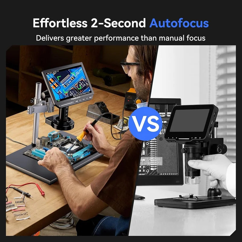 2026 คุณภาพสูง TOMLOV 4K กล้องจุลทรรศน์ดิจิตอลสําหรับบัดกรี TM4K Flex Arm 2000X กล้องจุลทรรศน์ HDMI 