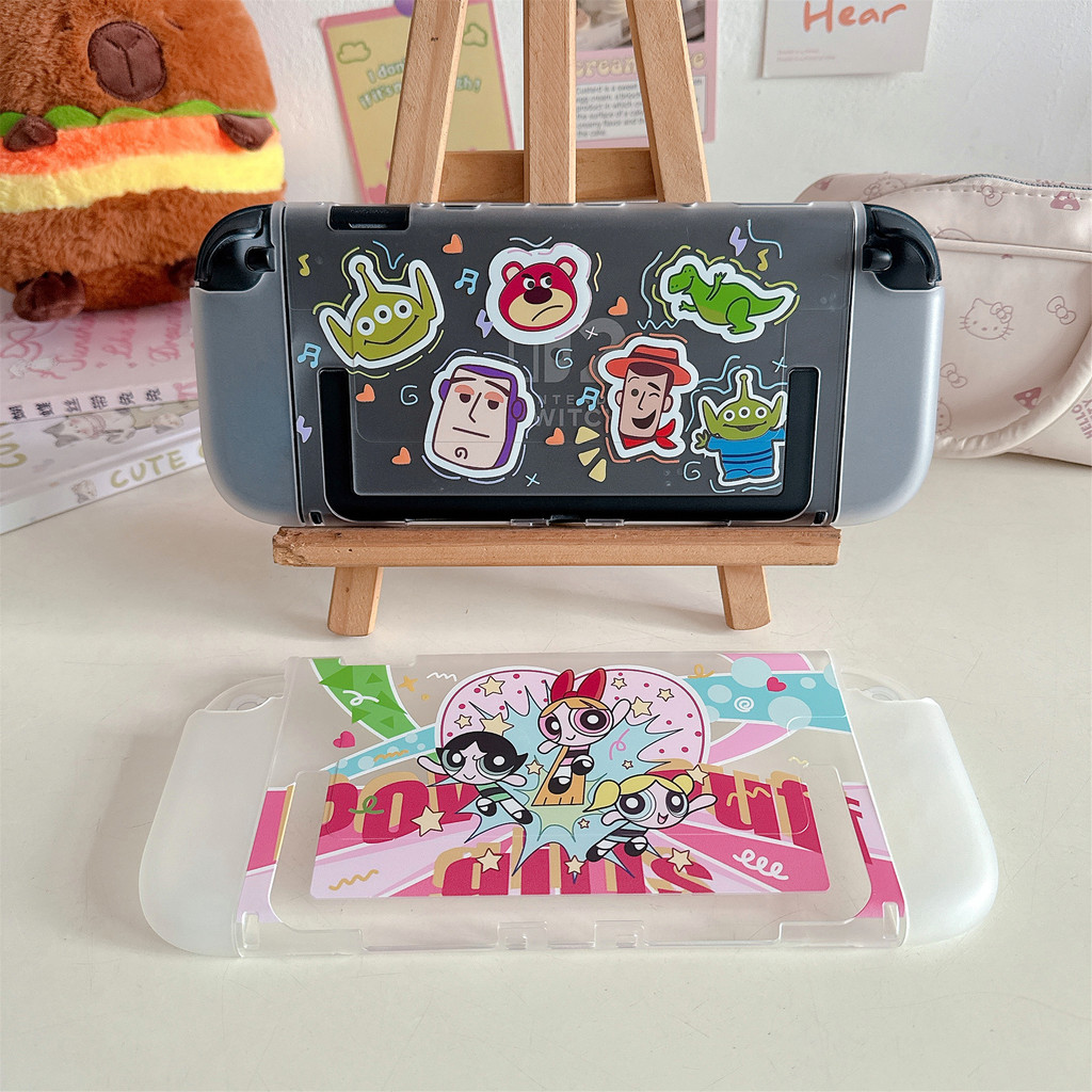 2025 ใหม่สําหรับ Nintendo Switch 2 เคสป้องกัน Nintendo Switch OLED NS การ์ตูนน่ารักสัตว์ Mobilization Flying Girl Police โปร่งใส TPU แขนป้องกันอุปกรณ์เสริมเกม
