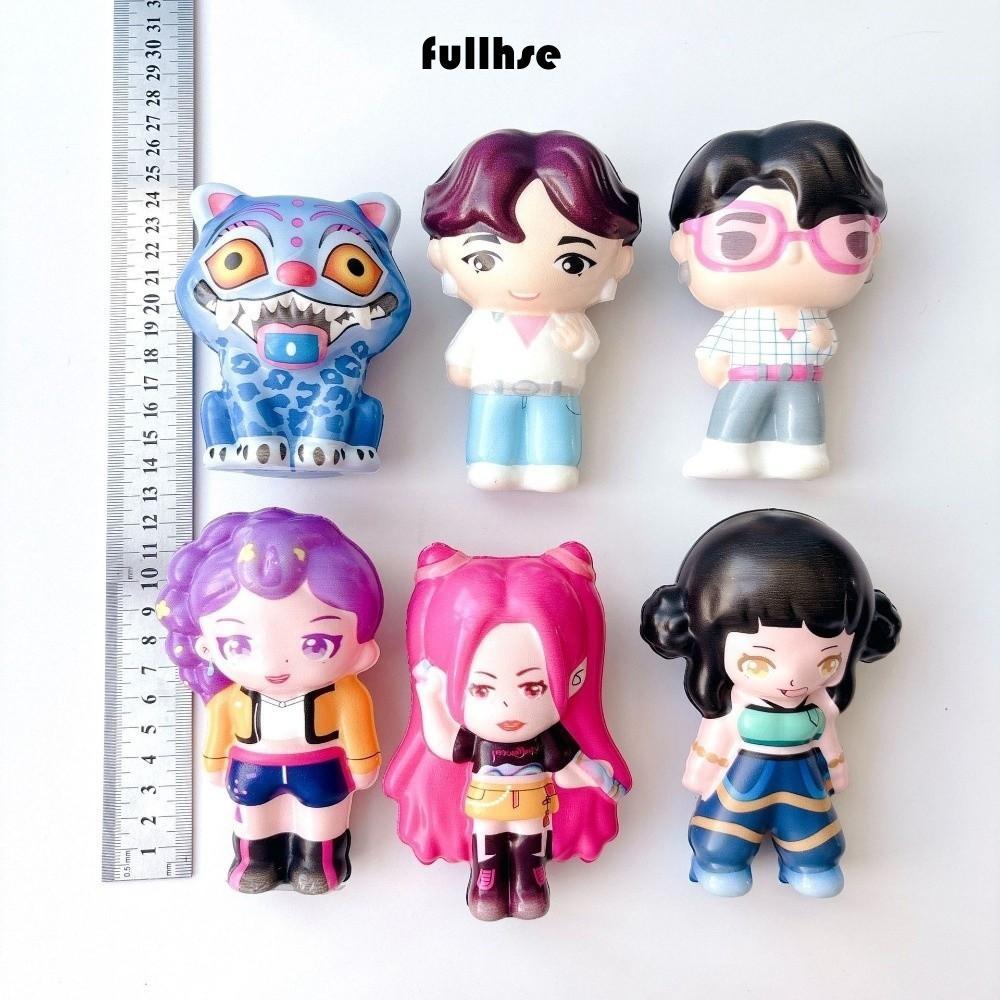 FULLHSE Kpop นักล่าปีศาจบีบของเล่น,รูปปั้น Derpys|ของเล่นสกุชชี่ป้องกันความเครียดอะนิเมะ​​, แบบพกพา 