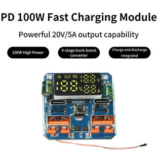AIDEEPEN 4S High-Power Output แบตเตอรี่ลิเธียมแบบสองทิศทาง Fast Charging PD 100W ชาร์จ/Discharge Integrated Buck-Boost โมดูล 20V 5A