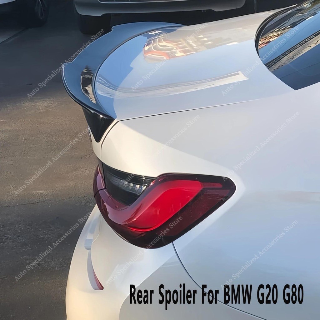 Gloss สีดําสปอยเลอร์ด้านหลังสําหรับ BMW G20 G80 3 Series 320i 320d 330i 330d M340i M3 ด้านหลังหาง Wi