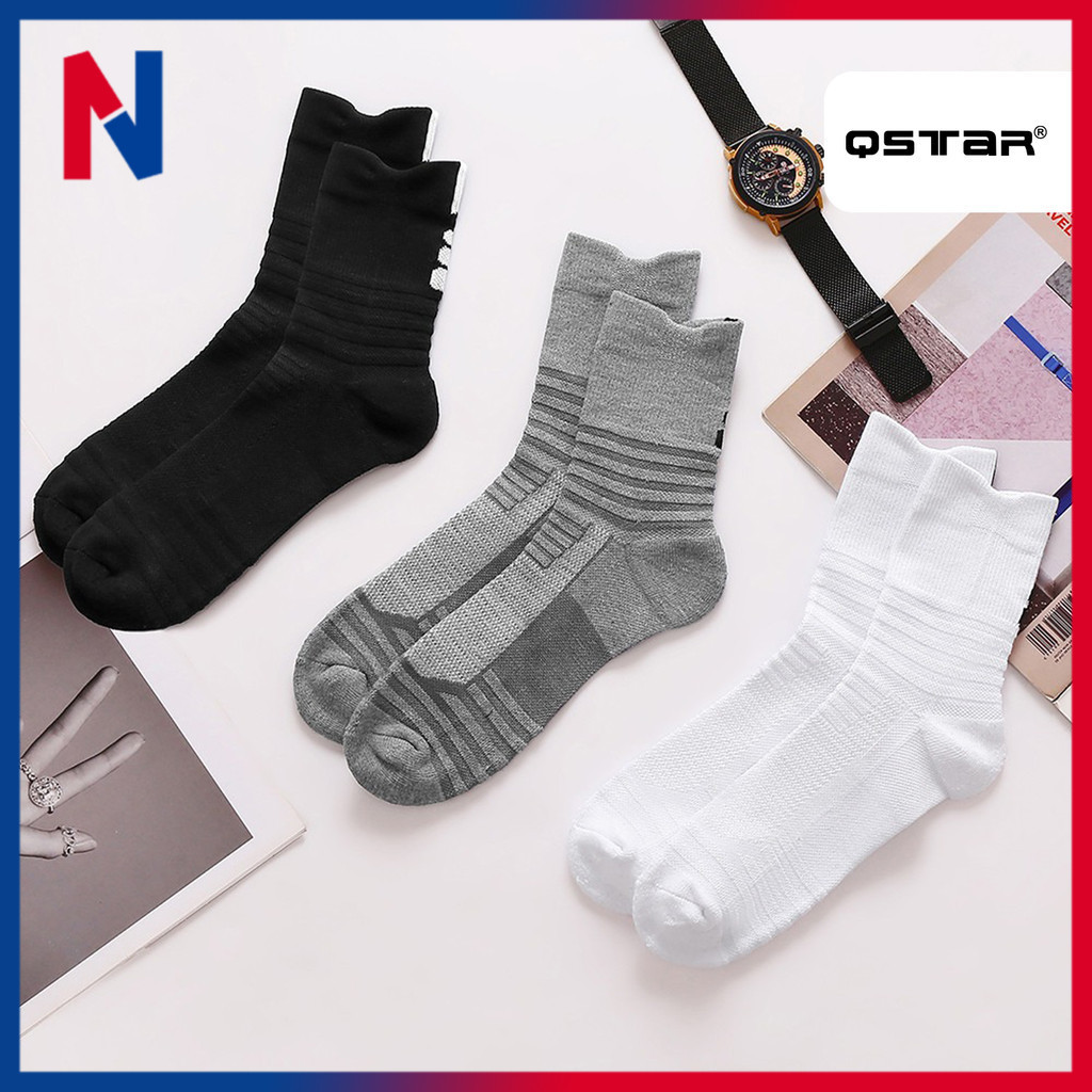 QSTAR Stokin Sukan Kualiti Tinggi / ถุงเท้ากีฬา Breathable Running Cycling Training