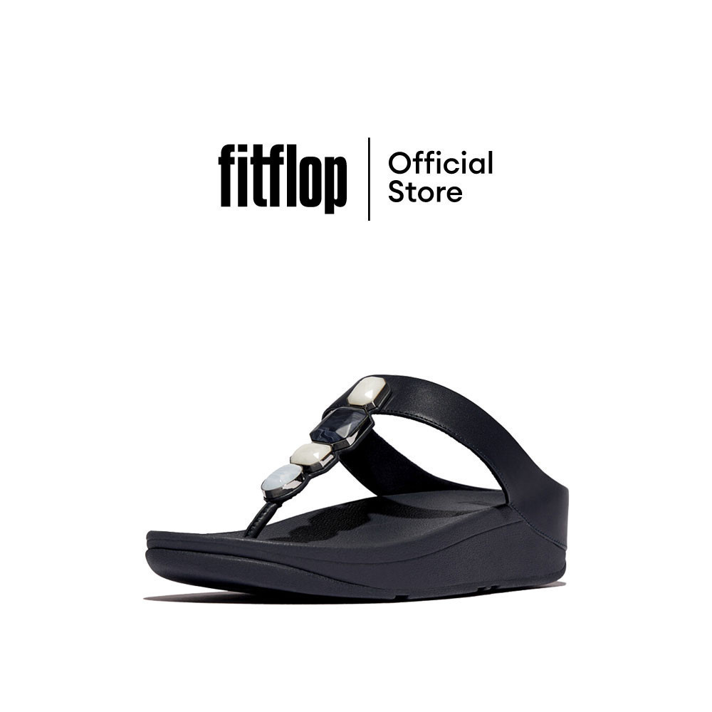FITFLOP FINO MULTI-STONE LEATHER T/P รองเท้าแตะแบบหูหนีบผู้หญิง รุ่น IU9-399 สี 