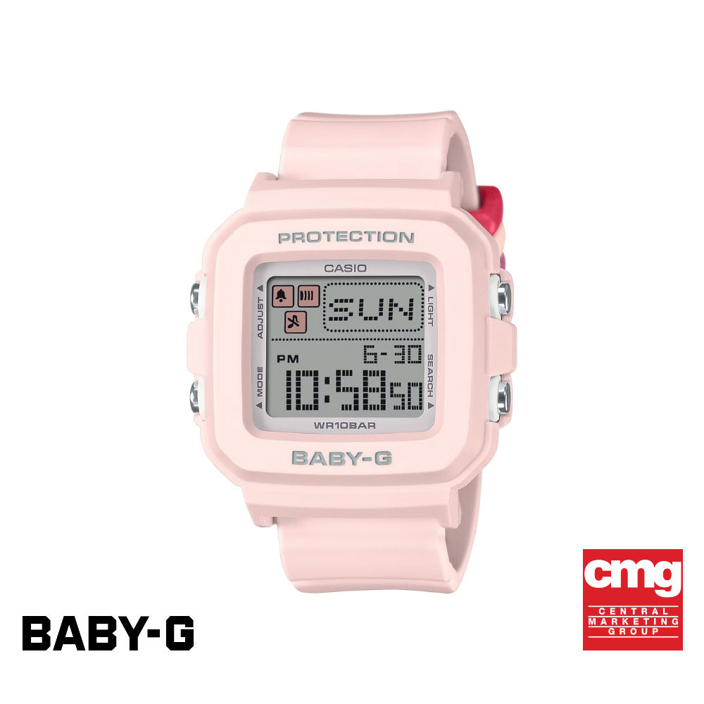 CASIO นาฬิกาข้อมือผู้หญิง BABY-G รุ่น BGD-10L-4DR สายเรซิ่น สีชมพู