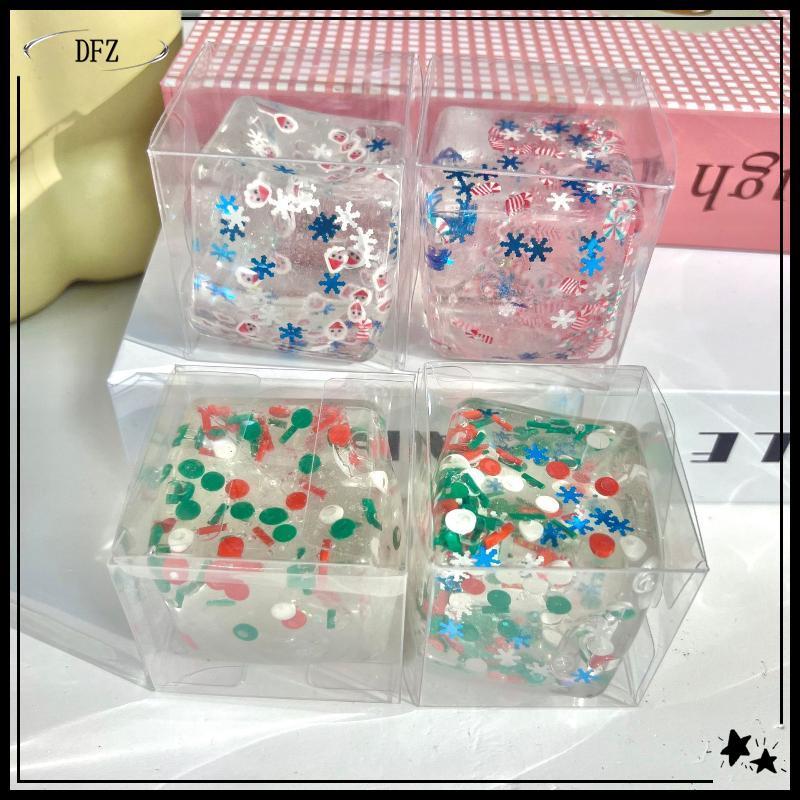 TOMJ 1 ชิ้นคริสต์มาส Series Sensory Fidget ของเล่น Taba Squishy ความเครียดลูก Cube ช้า Rise Squishy 