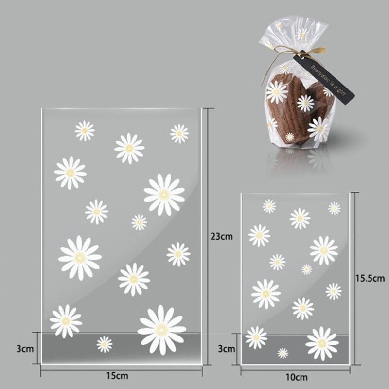 ถุงครัวซอง ถุงฝากาวขนาด ซองใส่คุกกี้ฝากาว ถุงใส่ขนมปังฝากาว มีหลายลาย ซองใส่ขนมปังลายน่ารัก ถุงใส่ขนมปังแผ่น(100 ใบ) - รูปที่ 7