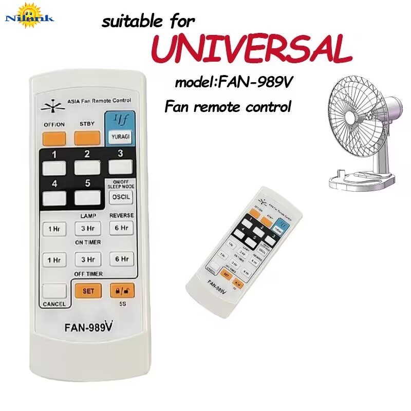 Remote รีโมทพัดลม ครอบจักรวาล FAN-989V ใช้ได้ทุกยี่ห้อ Asia fan
