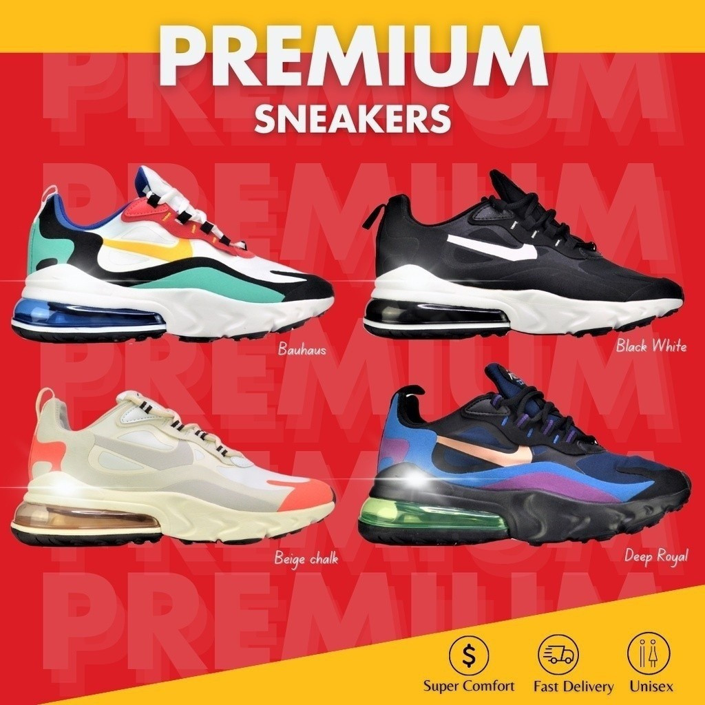 Harga Damsi ni * ke Air Max 270 react รองเท้าผ้าใบผู้หญิงรองเท้าผ้าใบผู้ชาย premium perempuan Lelaki