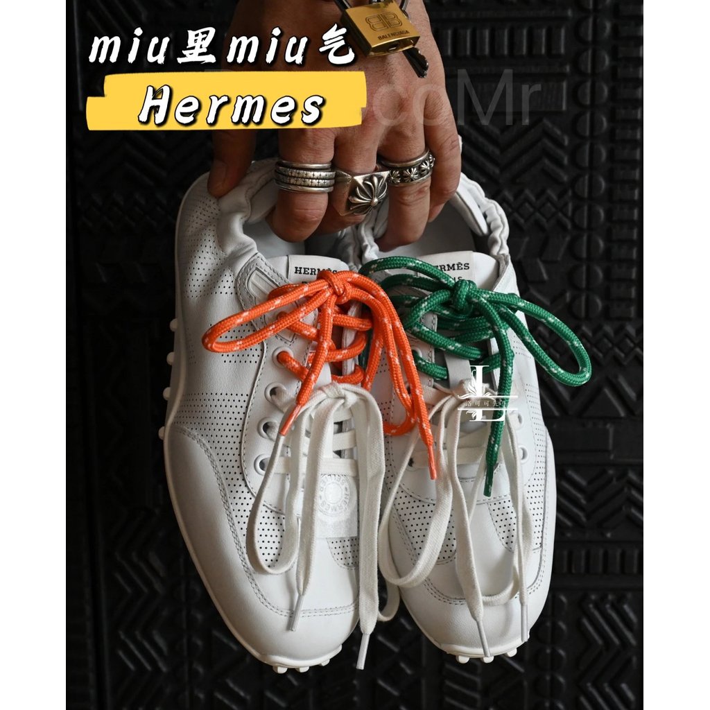 [Dongguan Factory Parallel Imports] Hermes in Forrest Gump รองเท้าเทรนนิ่งเยอรมัน miu Miu สไตล์ Herm