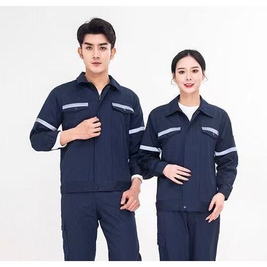 ชุดเครื่องแบบทำงาน เสื้อช็อป กางเกงทำงาน ใส่ได้ทั้งชายและหญิง ชุดช่างโรงงาน ชุดทำงานซ่อมรถยนต์ ช่างเชื่อม ชุดสะท้อนแสง