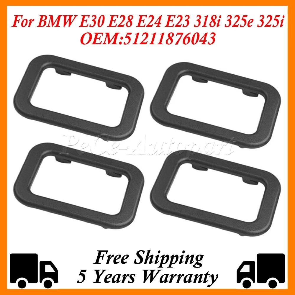 51211876043 ภายในรถมือจับประตูฝาครอบ Trim Bezel สําหรับ BMW E30 E28 E24 E23 318i 325e 325i 325is 524