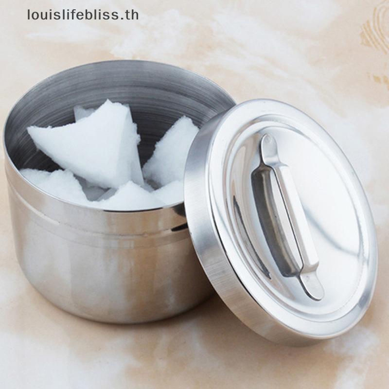 Louislifebliss 1 ชิ้นกล่องกลมทางการแพทย์ 304 สแตนเลสผ้าฝ้ายสามารถบาร์เรลเครื่องมือห้องปฏิบัติการและเครื่องมือถังเก็บพร้อมฝาปิดใหม่
