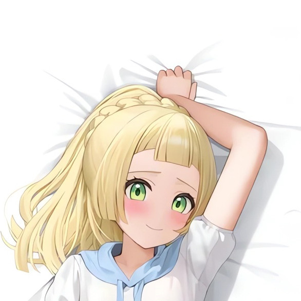 Pokemon Lillie อะนิเมะตัวอักษรที่สวยงาม Dakimakura ปลอกหมอนสองด้าน HD พิมพ์นุ่ม 2Way Tricot กอดหมอนก