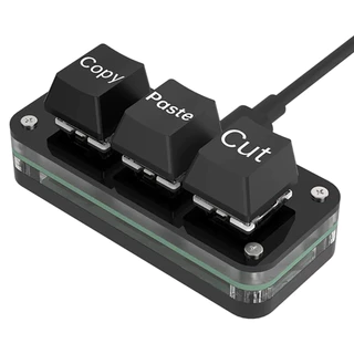 Rgb Mini Cut Copy Paste Keyboard Hotswap 3-Key Gaming Mechanical Keyboard USB Type-C สําหรับบัญชีทํางานหรือจังหวะเกม