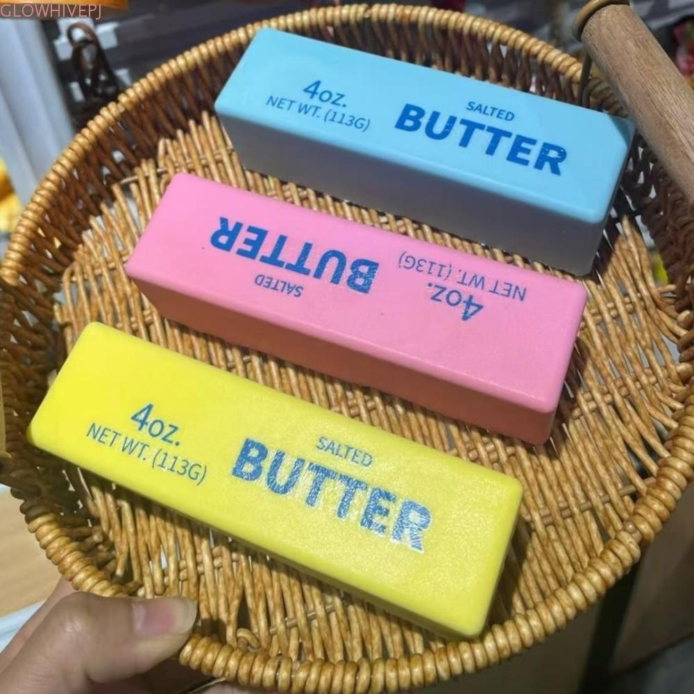 เรืองแสงHIVEPJ ช้า Rebound Butter Stick, สบาย Super Soft Butter Stick บีบของเล่น, Fidget ของเล่นยืดหยุ่นสมจริงความวิตกกังวลบรรเทา Butter Stick Pinch ตกแต่งบ้าน