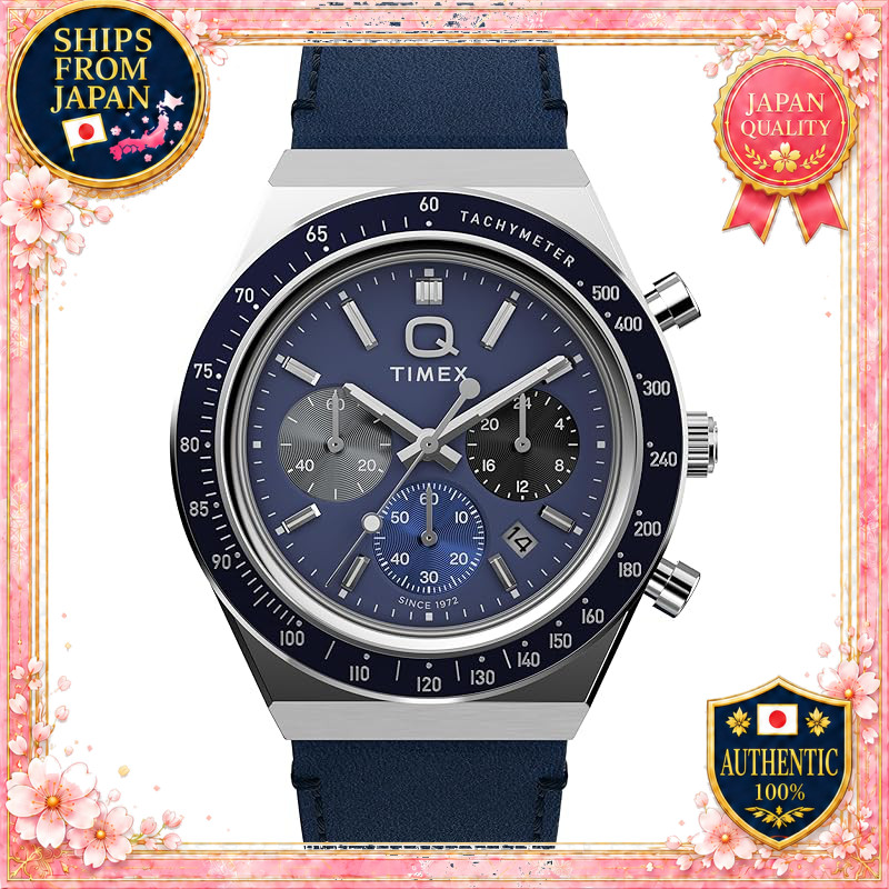TIMEX Q Timex TW2Y36100 Quartz 5 Bar Water Resistant Plastic Blue Dial Stainless Steel