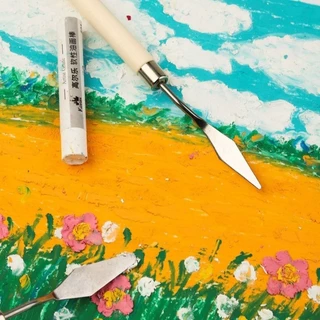 เกรียงผสมสีวาดรูป ชุดมีดปาดสีสแตนเลส 8 ชิ้น ชุดเกรียงสีน้ำมัน อุปกรณ์ศิลปะ เกรียงขูดสี สําหรับศิลปินวาดภาพสีน้ํามัน