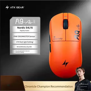 ATK GEAR Dragonfly A9Air Ultimate+ Ergonomics เมาส์สําหรับเล่นเกมแบบมีสาย/2.4G