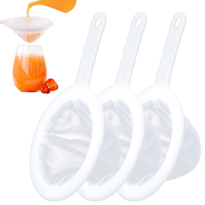 100/200/400mesh Reusable Nylon Nut นมกรองตาข่ายกรอง/ชากาแฟละเอียดพิเศษโยเกิร์ตครัวอาหาร Sifter