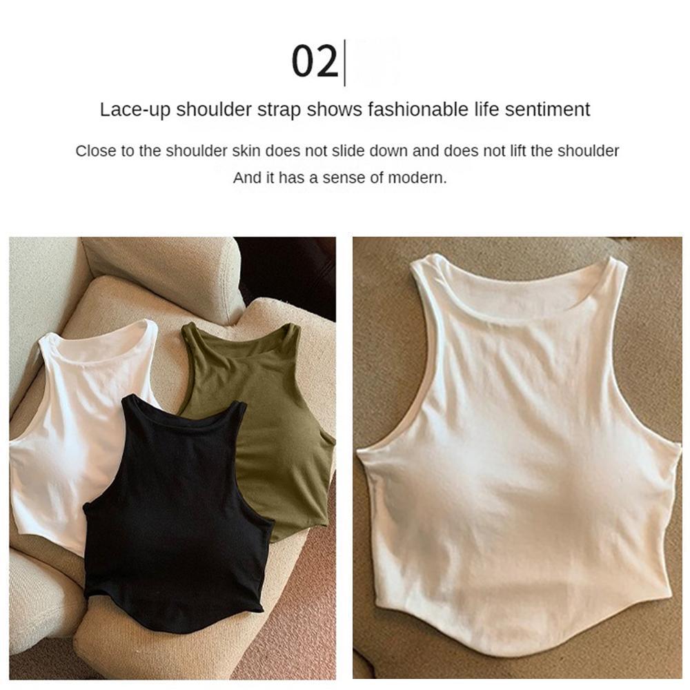 【จัดส่ง 2-3 วัน】เสื้อกล้ามผู้หญิง เสื้อยืดแขนกุด รูปที่ 5