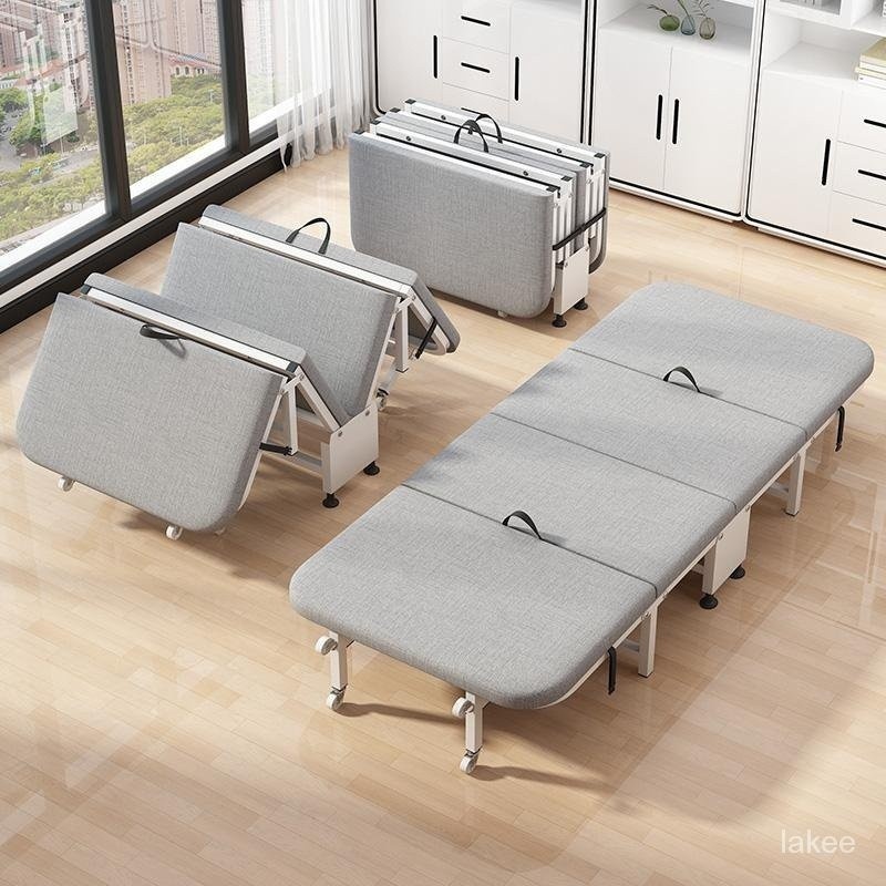 Folding Bed Single Use Portable Bed Noon Break Bed Foldable Bed for Lunch Break Non-Installed Bed Si
